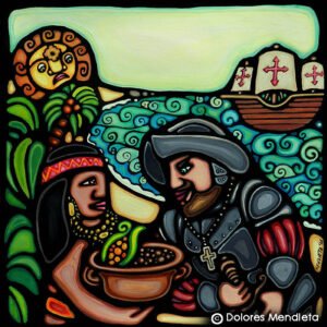 Ilustraciones originales del libro "Descubrí miento de América"