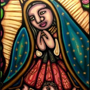 Virgen de Guadalupe. Lámina A4 firmada al dorso